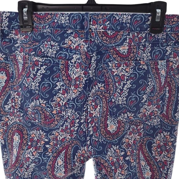 NYDJ For Chicos Floral Paisley Multicolor Skinny Ankle Liftxtuck Tech Jeans 6 - Picture 7 of 9